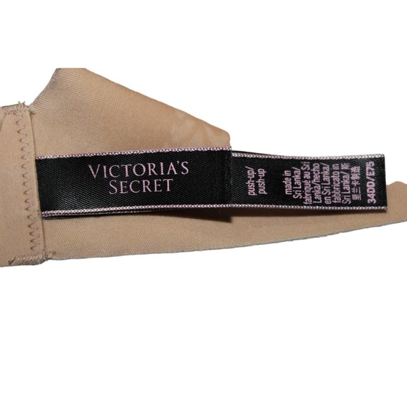 Womens Victoria's Secret 23667516 Cream Polyamide Elastane Push-Up Bra Size 34DD - Picture 3 of 8